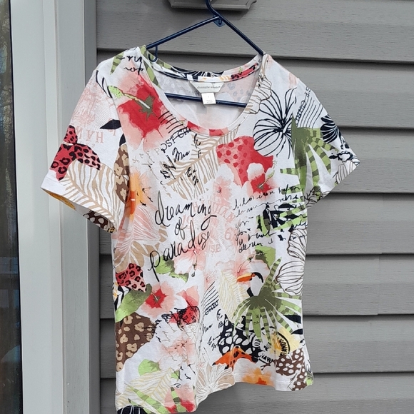 Christopher Banks Womens Small Tropical Blouse - Picture 1 of 4